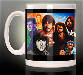 Seven Faces of George Harrison Beatles Coffee Mug