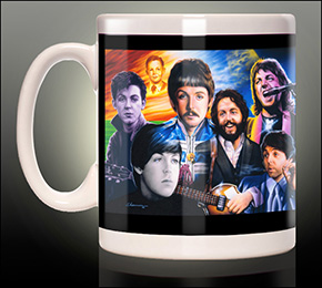 Seven Faces Of Paul McCartney Beatles Coffee Mug